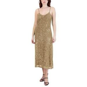 BCBGeneration Womens Sequin Long Sheath Dress SIZE 6